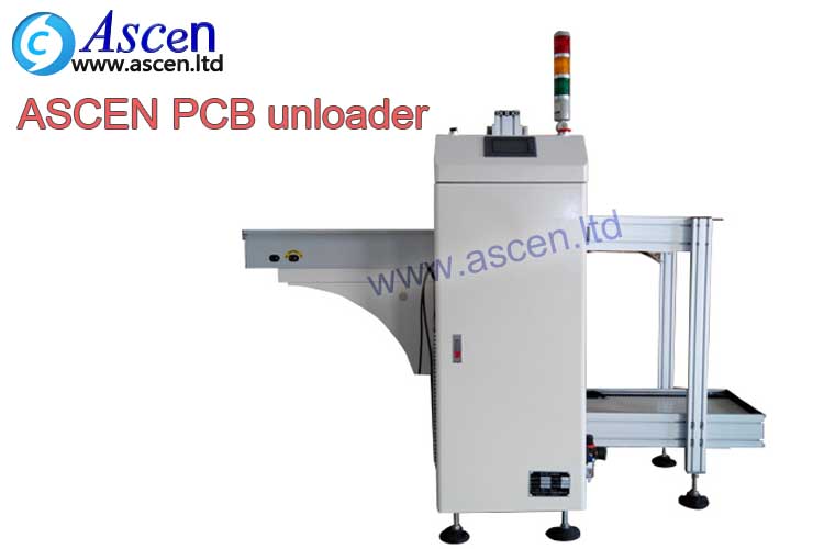 automatic SMT pcb unloader for SMT manufacturing from ASCEN technology 