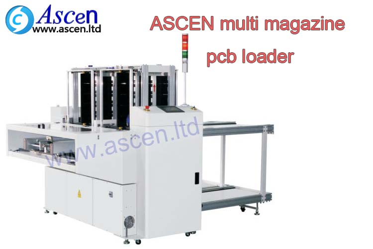 customized SMT PCB magazine unloader/online pcb unloader with multi track  