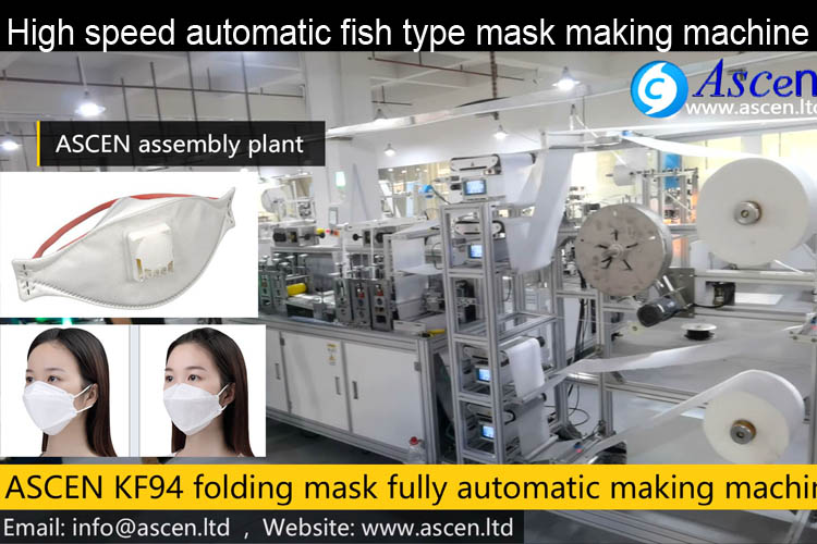 3M fish shaped folding mask making machine fully auto production line