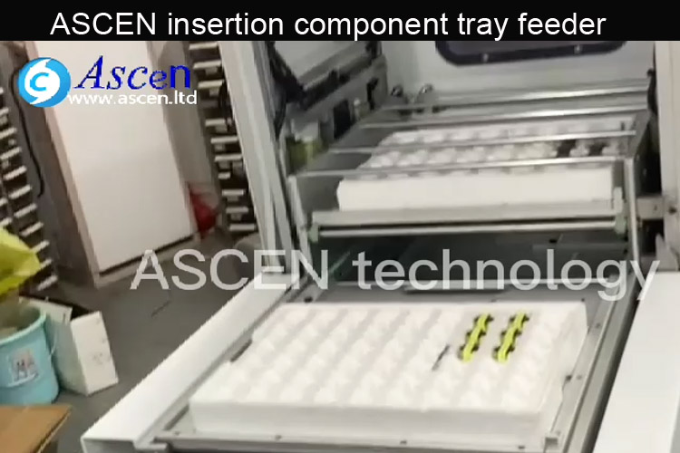 SMT Odd-form tray feeder system for capacitance/transformer