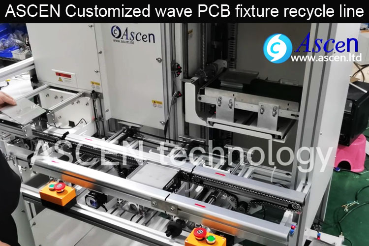 <b>Customized wave solder PCB fixture/pallet recycle line lifting/return conveyor for DIP production</b>