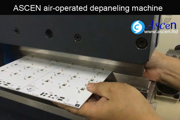 ASCEN air-operated depaneling machine for separating V slots of PCB circuit board  