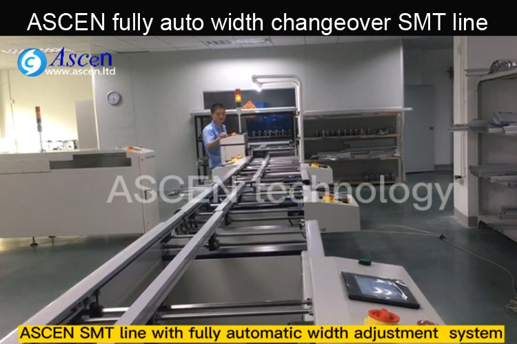 <b>ASCEN PCB conveyor/loader/unloader automate width adjustment</b>