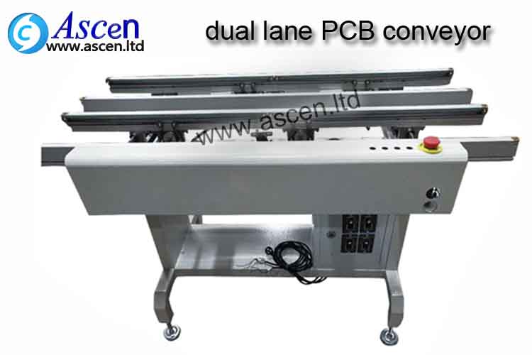 SMT assembly line 1M length automatic dual lane PCB conveyor from ASCEN technology