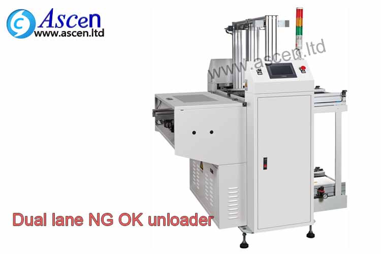 Automatic PCB Conveyor NG OK multi magazine PCB unloader used in SMT assembly Line