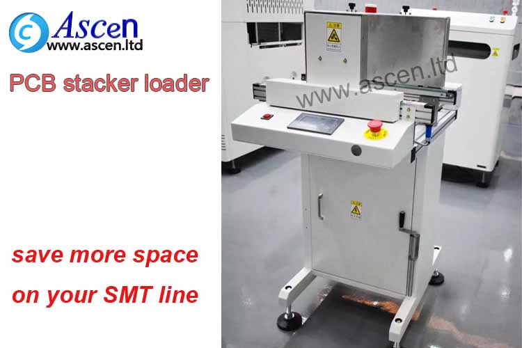 ASCEN manufacturer producing CE certified stack magazine loader and automatic loading PCB board on th