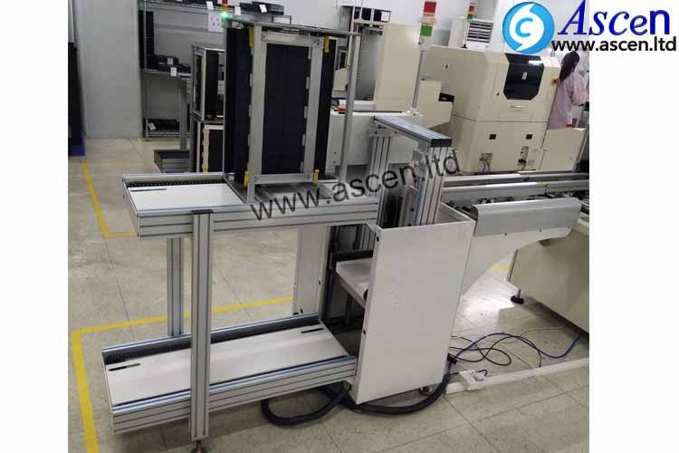 Automatic PCB Magazine unloader is used at the starting of the SMT production line for unloading of P