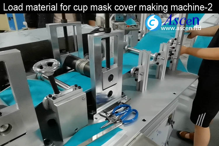 Automatic cup mask covering piece making machine nonwoven loading operation