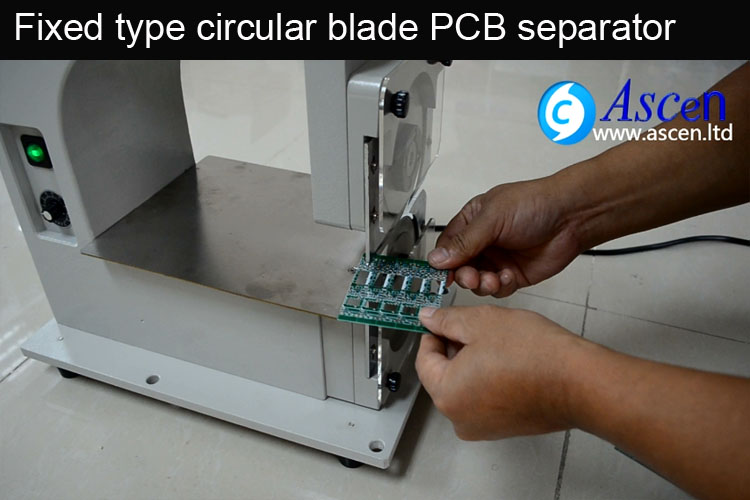 Fixed type circular blade PCB separator depaneling machine