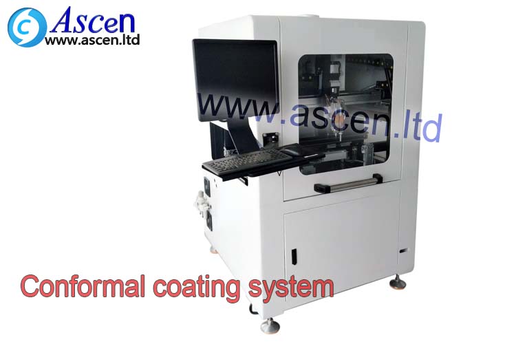 automated fluid dispensing conformal coating machine
